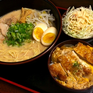 Daikoku Ramen + small pork cutlet bowl