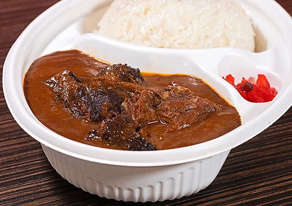 curry with beef tongue topping