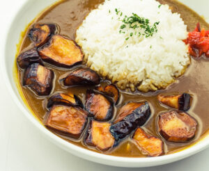 Curry Rice with Eggplant