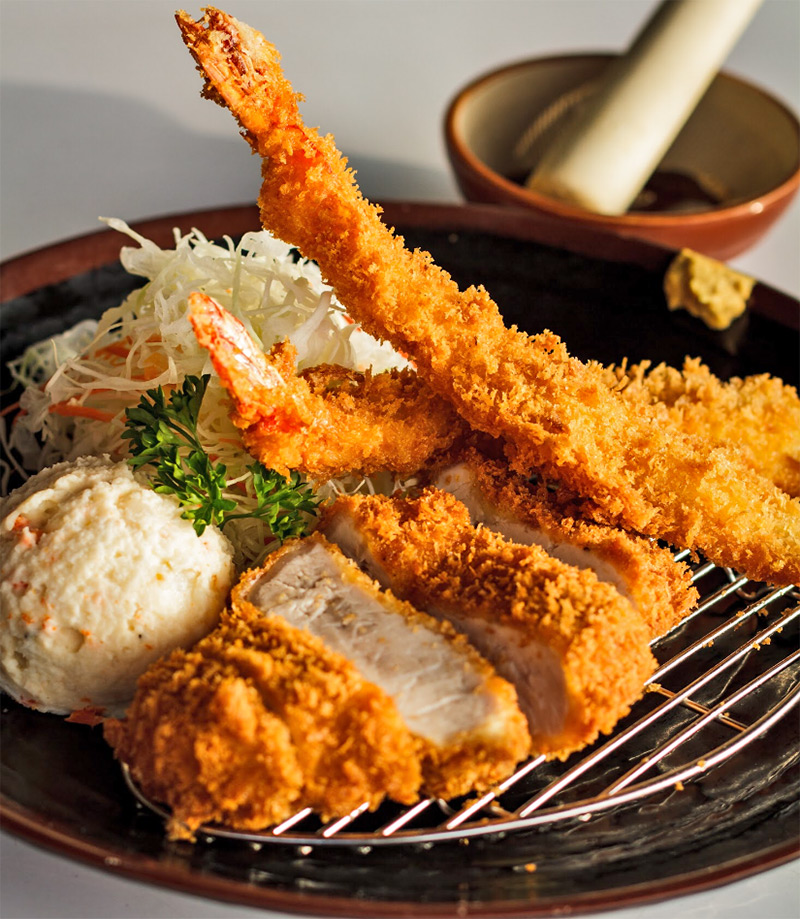 Tonkatsu Loin + Fried Shrimp
