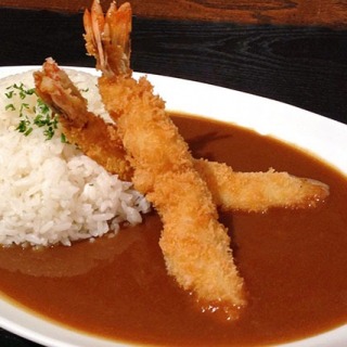 Curry Rice with Fried Shrimp